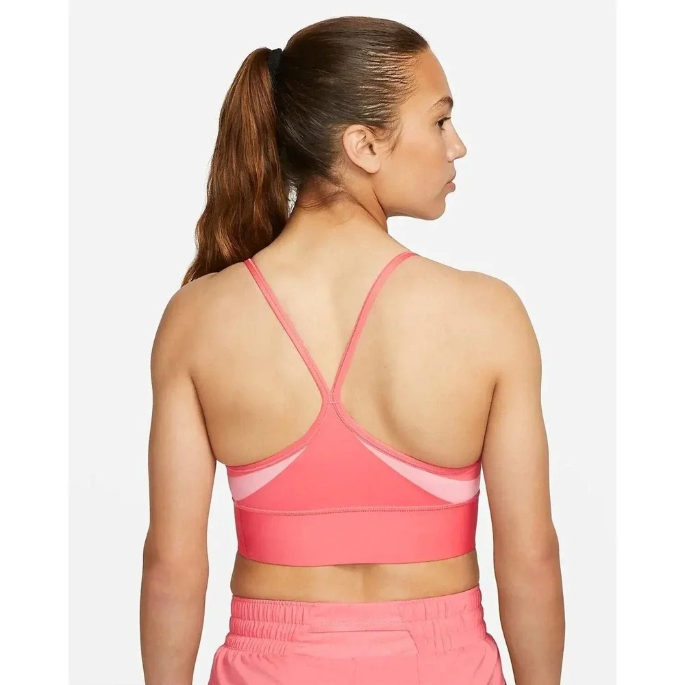 Nike Womens Indy Light-Support Padded Longline Sports Bra Pink Small CZ4441-622